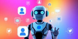 Blog 27 Bot de atención al cliente interactuando con usuarios.