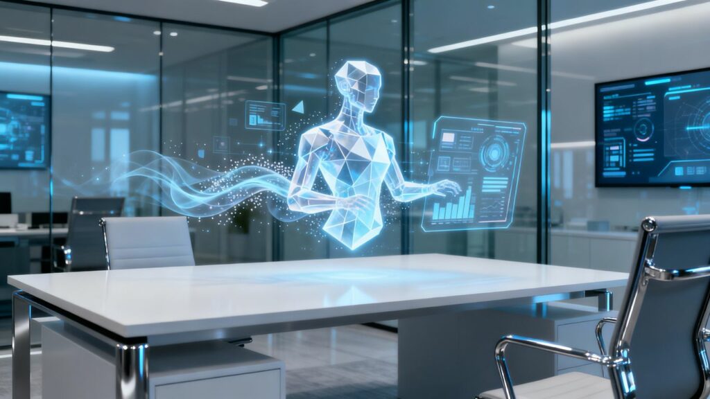 Inteligencia artificial gestionando procesos de oficina.